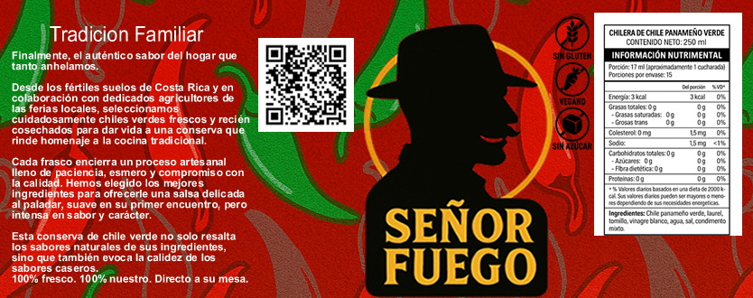 Etiqueta de Señor Fuego